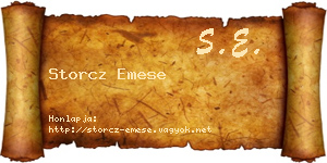 Storcz Emese névjegykártya